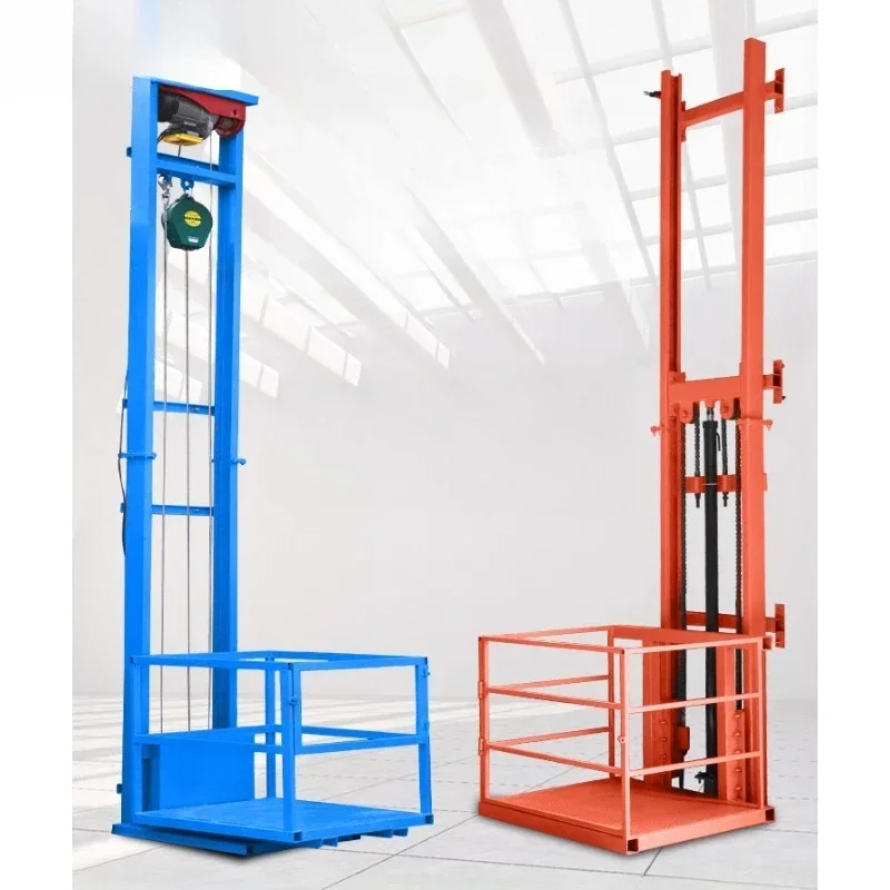 Electric Freight Elevator Loading Basement Hydraulic Goods Lift Warehouse Freight Guide Rail Cargo Lift
