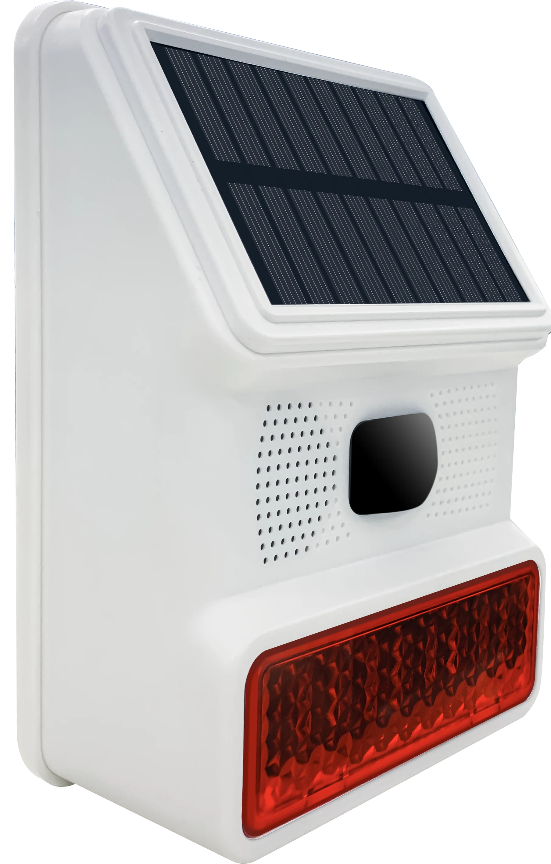 Solar Powered Sound and Light Alarm Motion Sensor for Farmhouse 110dB Siren Audible Alarm Flashing Warning Strobe Security Alarm