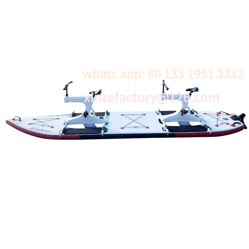 

Bicycle inflatable 3 person pedal boat outdoor scenic spot water bicycle