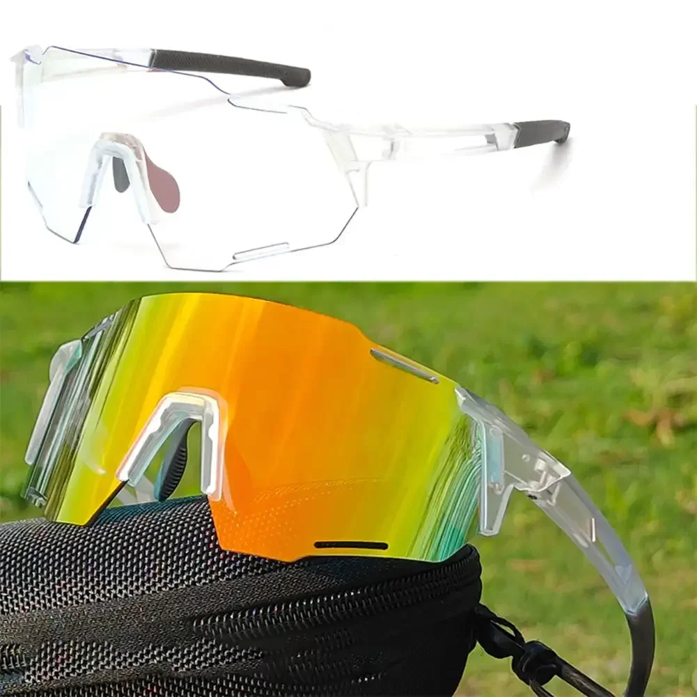 Cycling Glasses Photochromic Cycling Sunglasses UV400 MTB Sports Eyewear Outdoor Bicycle Goggles Bike Cycling Fishing Equipment