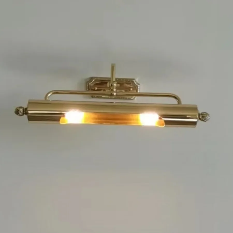 مصباح اللوحة الزيتية مصباح اللوحة الصورة مرآة نحاسية كاملة المصباح الفرنسي الأوروبي الرجعية الحمام المرحاض مضمد #4