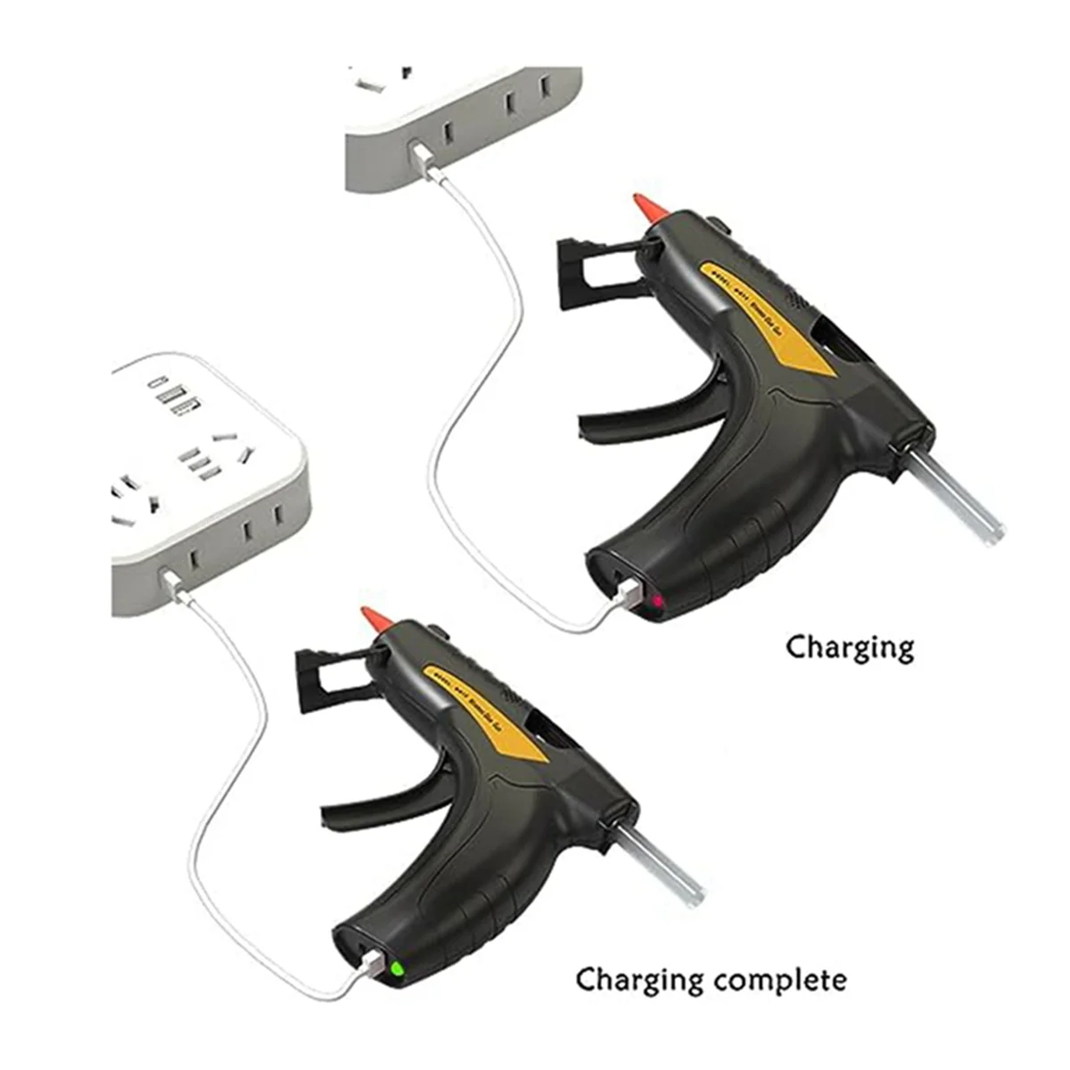 ABJY Hot Melt Glue Machine with 50 Glue Sticks, Lithium Electric Hot Melt Machine, Rechargeable, Manual Repair Stick Tool