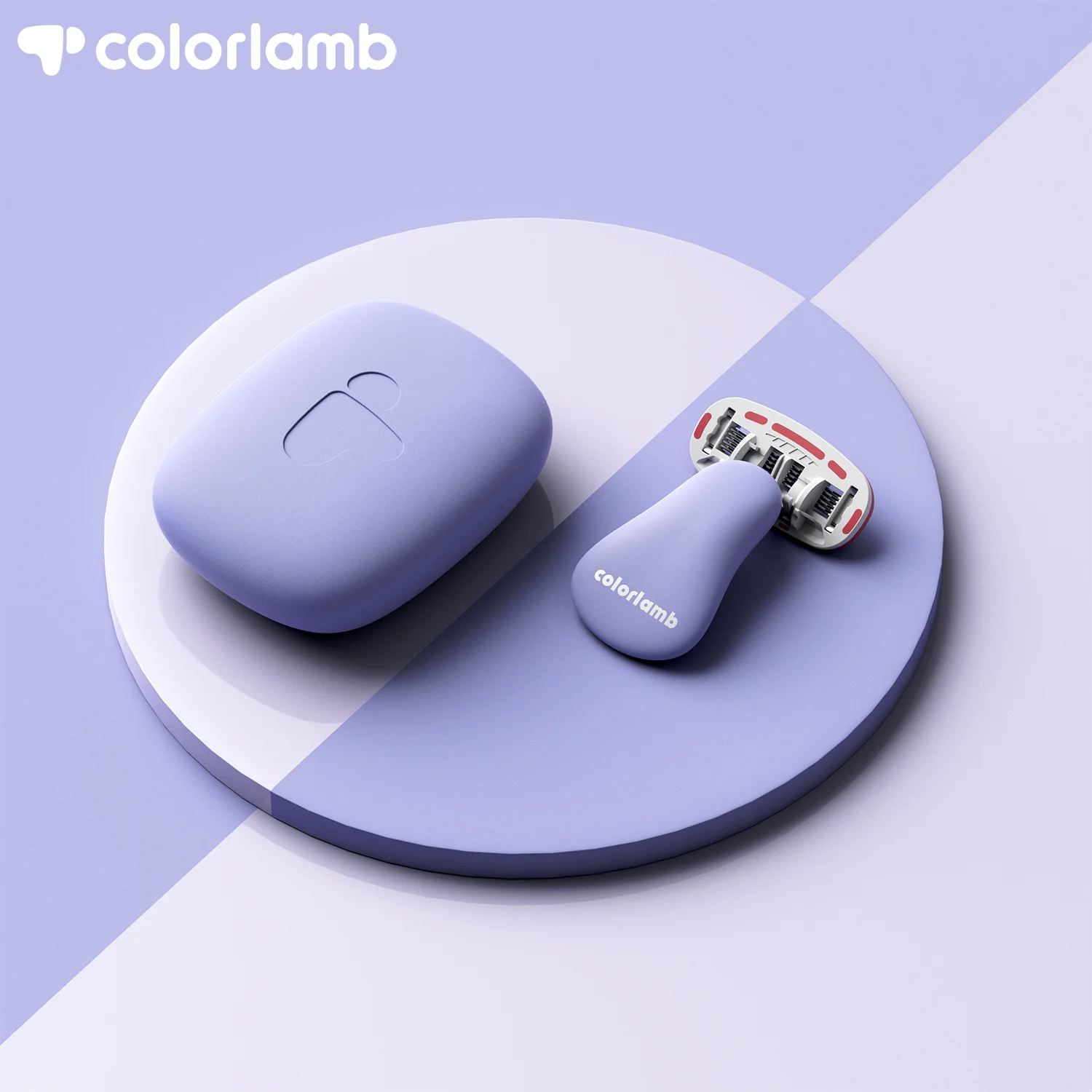 ColorLamb Portátil Mulheres Navalha para Barbear Perna Biquíni Cabelo Manual Shaver Uso 5 Lâminas Cuidados Com A Pele Cartucho de Sabão