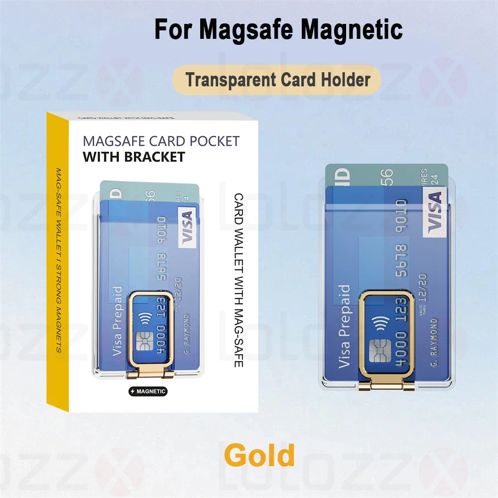 Magnetic Clear Wallet Card Holder For Magsafe Case For iPhone 16 15 Pro Max 14 Plus 13 12 Samsung S24 Ultra Magnet Slots Cover