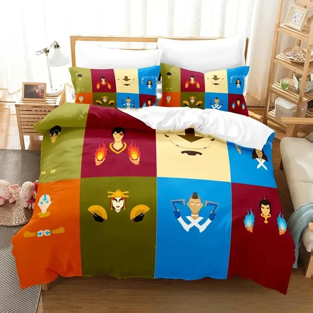 

3D Print Cartoon Avatar The Last Airbender Bedding Set Boys Girls Twin Queen King Size Duvet Cover Pillowcase Bed Boys Adult