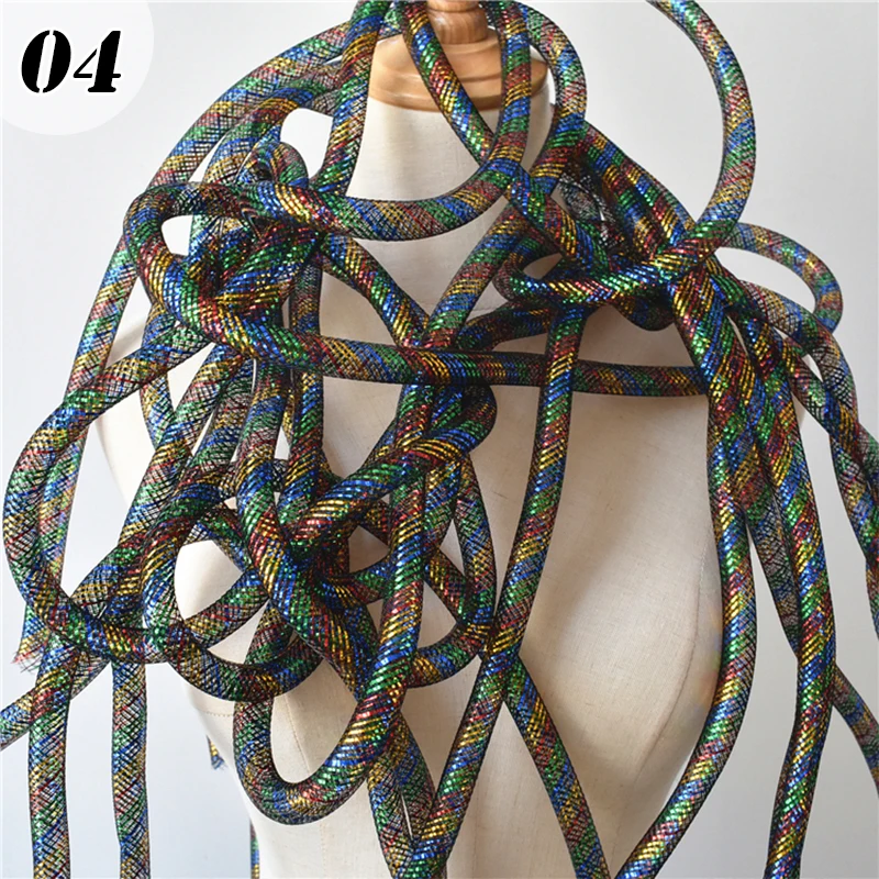 3M Wave Mesh Elastic Flexible Twisted Shape Tube Materials Creative Clothing Design Accessories