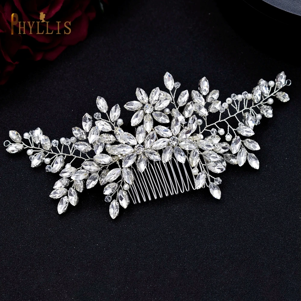 A488 casamento artesanal pentes de cabelo rhinestone nupcial acessórios para o cabelo feminino headpiece senhoras jóias de cabelo festa luxo