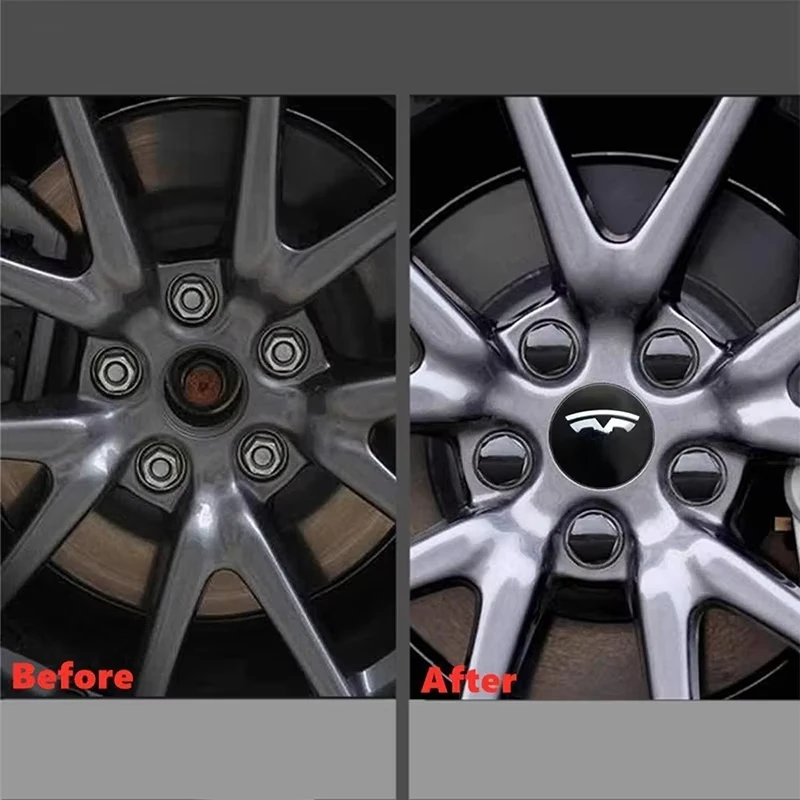 1 set of Hub Screw Cover Protective Cap Hub Center Cover Tire Modification for Tesla Model Y Model 3/S/X tesla accessoires