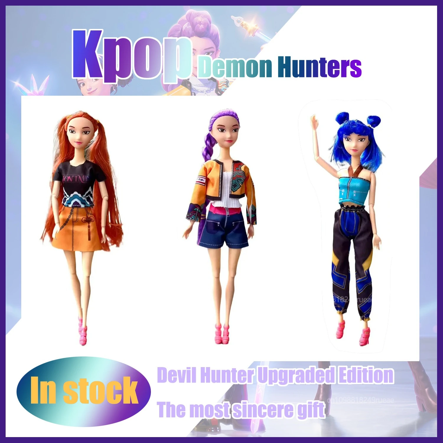 

@@В наличии Kpop Devil Hunter фигурки игрушки, Руми Мила Зоя, красивая кукла принцессы для маленьких девочек, пластиковая кукла, подарок для девочек