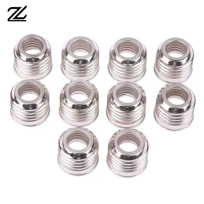 10pcs E27 To E14 Lamp Holder Converter Light Bulb Small Iron Ring Lampholder Adapter