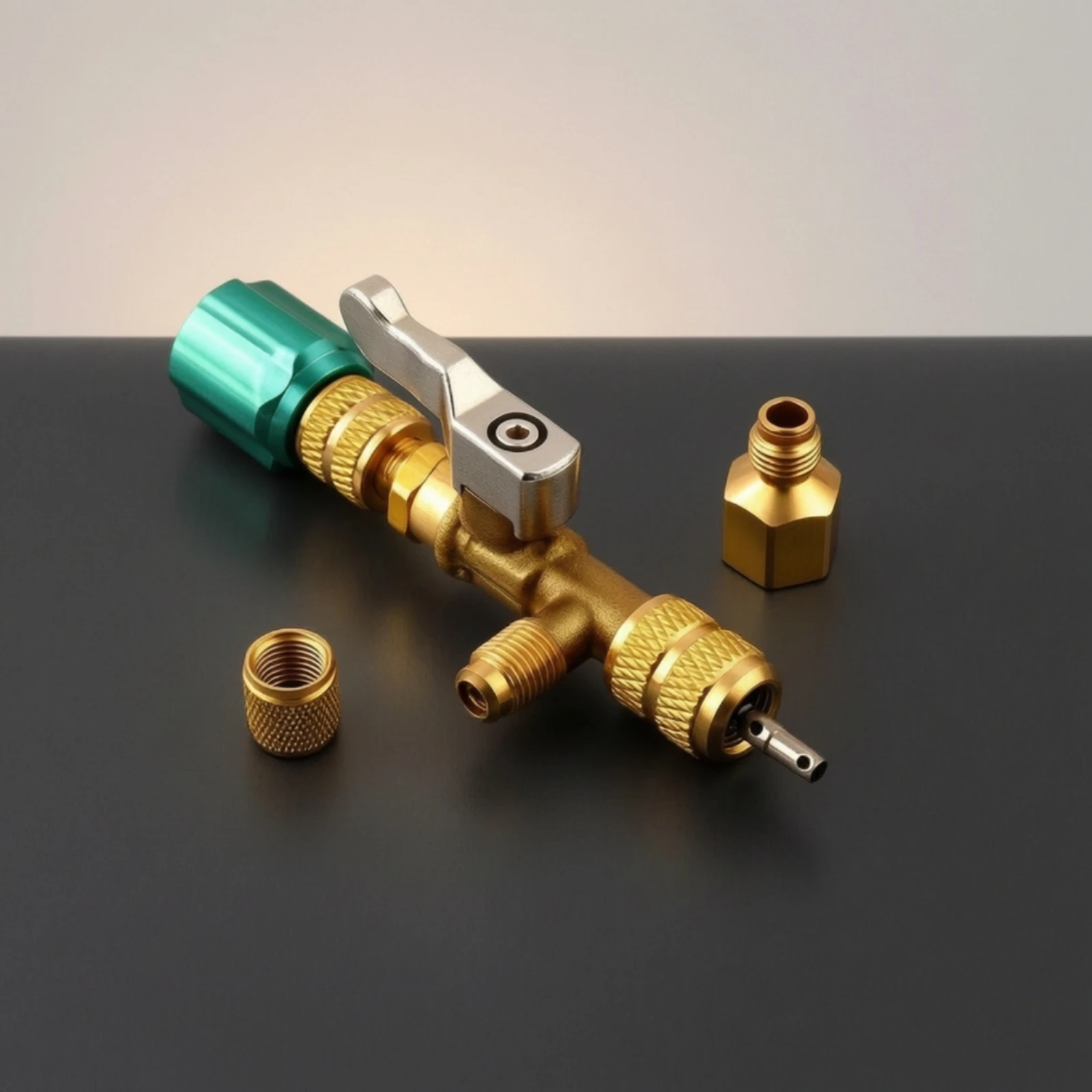 Sealed Valve Core Installation and Removal Tool with Adapter Kit Anti Skid Handle for HVAC Technicians Working on R 410A R32