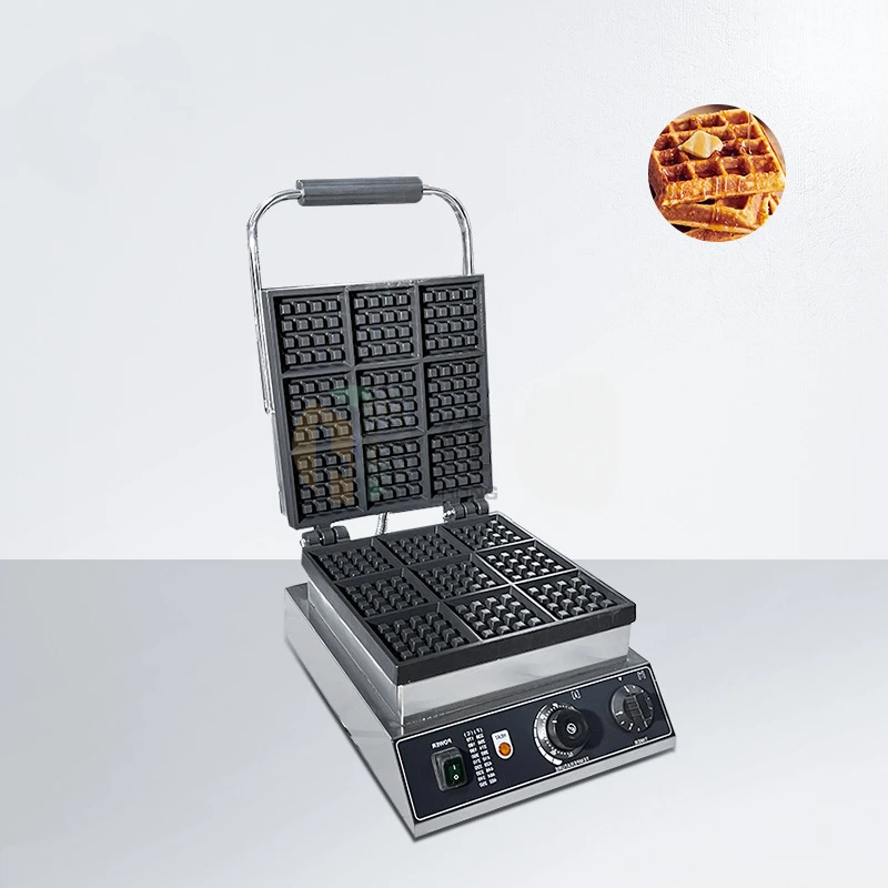 Commercial Doge Waffle Cooker Muffin Machine Veneer Double Plate Electric Grid