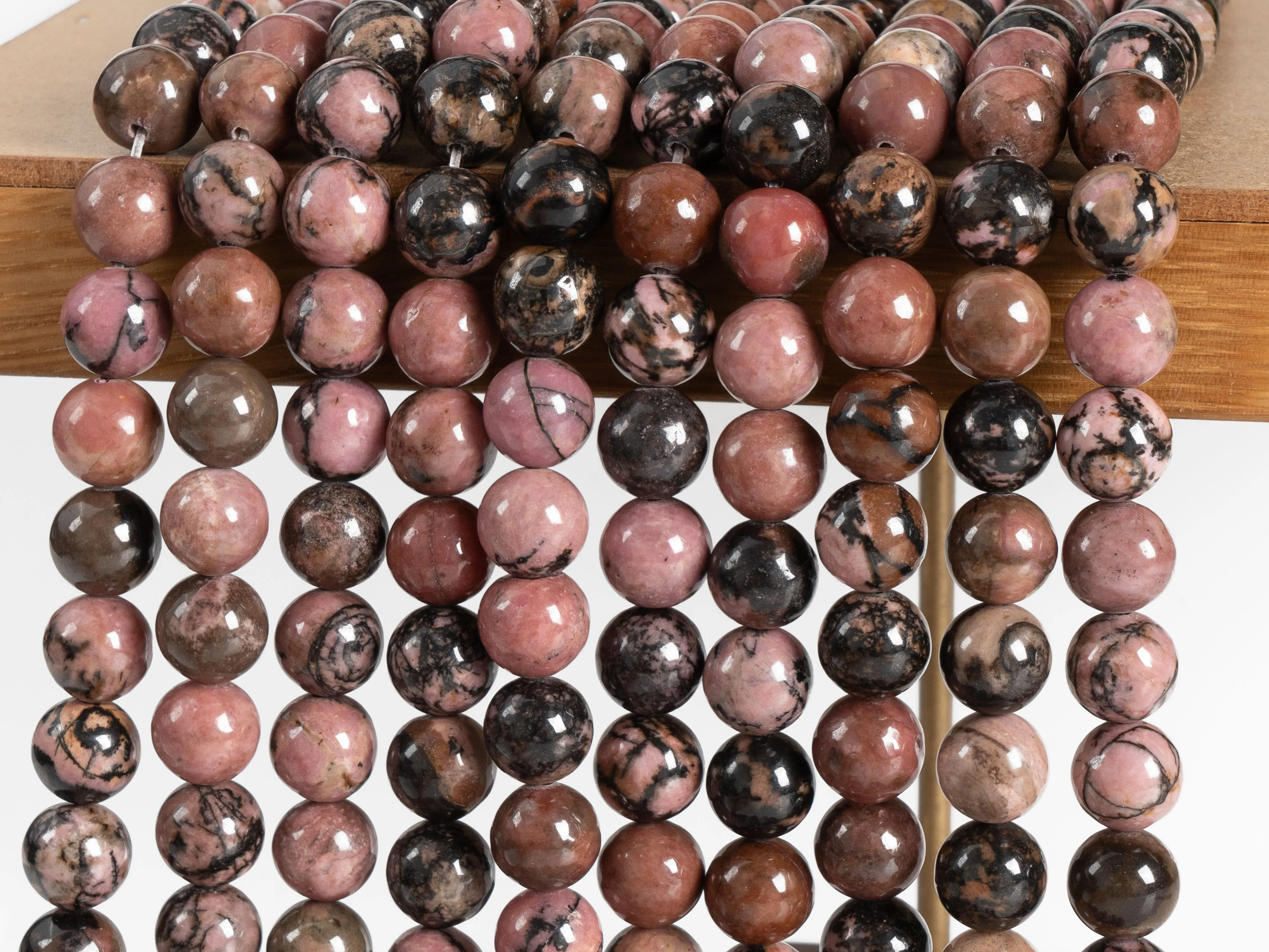 4/6/8/10 MM Beautiful Rhodonite Beads Grade Genuine Natural Gemstone Full Strand Round Loose Beads for Handmade Jewelry Making