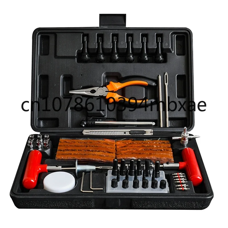 Motorcycle Car Truck Puncture Tyre Tool Tubeless Flat Tire Repair Kit Professional Heavy Duty Tire Plug Patch Kit for Fix a Flat