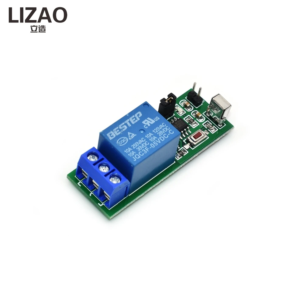 5V 1-Channel IR Remote Control Relay Module, Learning Infrared Receiver Switch Board with Remote Controller