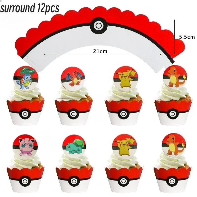 Topper Pokemon Kuchen Geburtstag Pokemon Dekoration Kuchen Topper Pikachu Cupcake Topper Baby Dusche Backen DIY Liefert Party Gefälligkeiten
