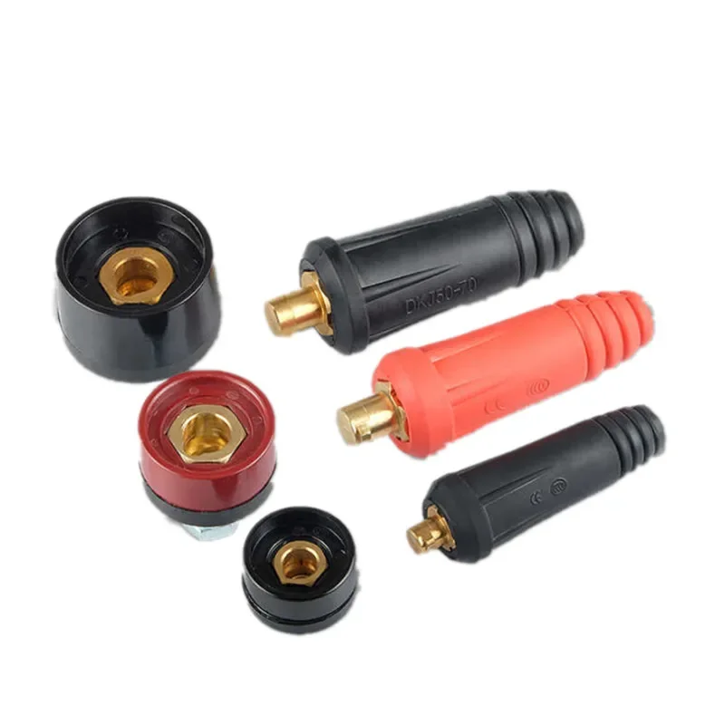 Welding wire quick plug socket quick connector electric welding machine pure copper DKJ10-25 European quick plug accessories