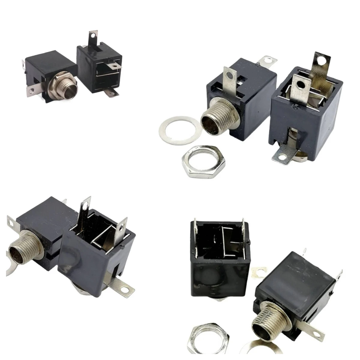 

Vertical 3Pin 6.35mm Microphone Female Audio Socket Jack Connector Zinc Alloy Plug Mono Female Socket