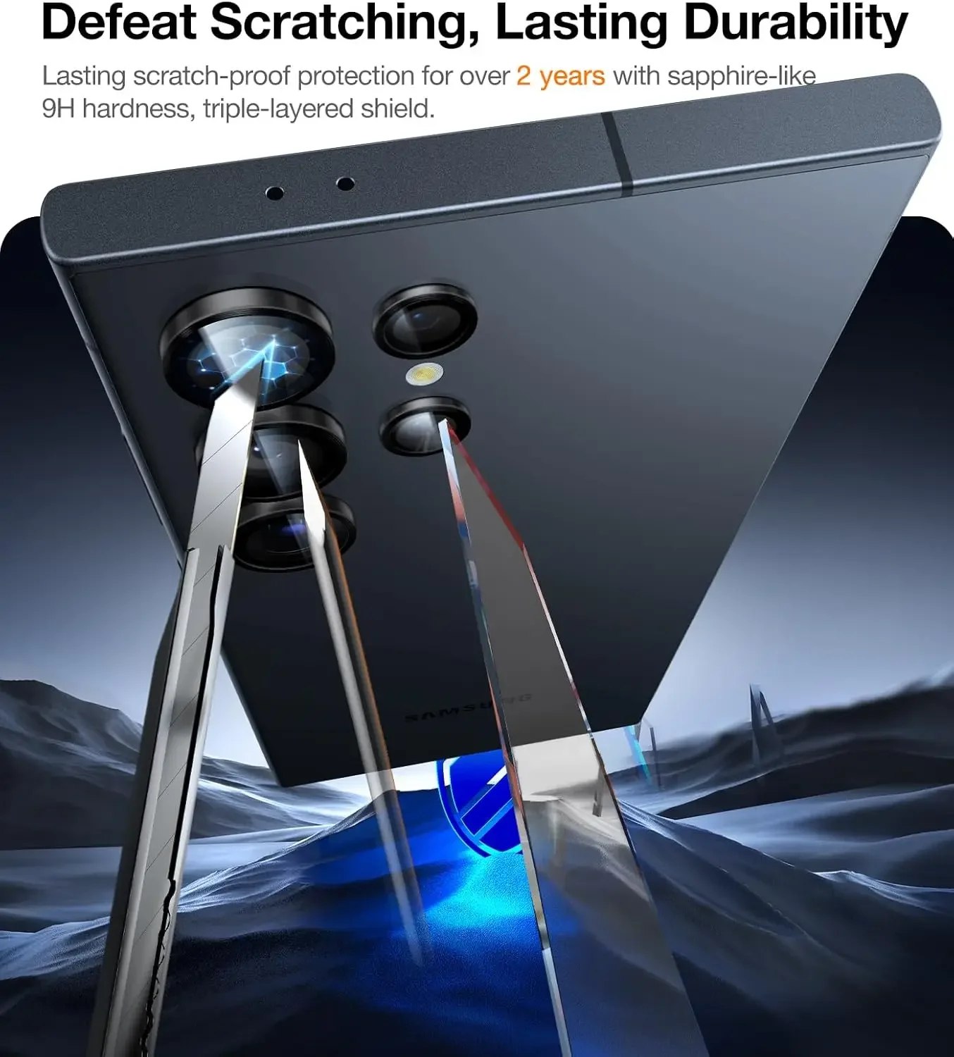 UltraGlass Unbreak Top 9H+ Glass For Samsung Galaxy S25 Ultra Camera Lens Protector