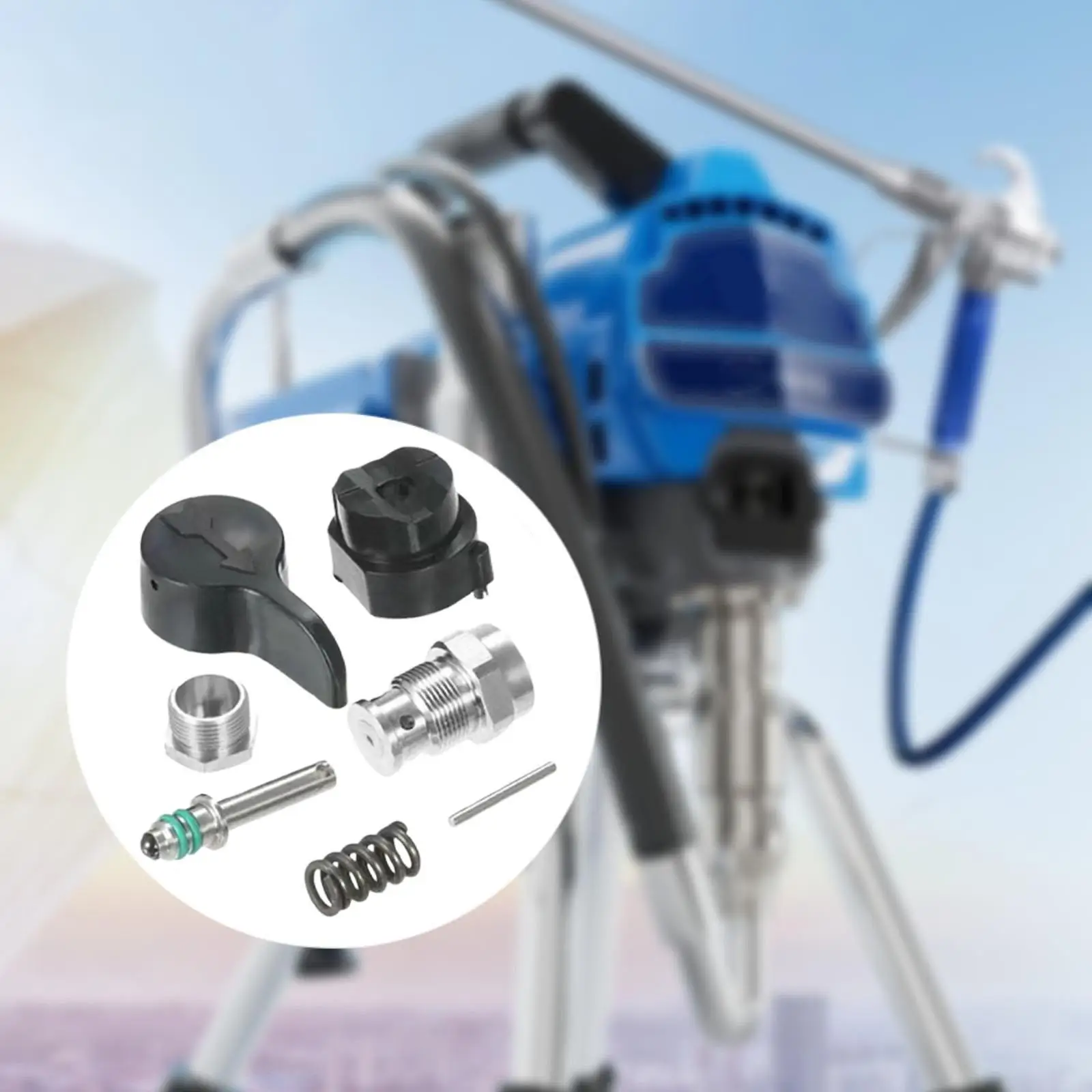 Blow Off Valve Airless Prime Spray Valve Engine Dump Replacement Repair Adjustable with Adapter Return for Aftermarket