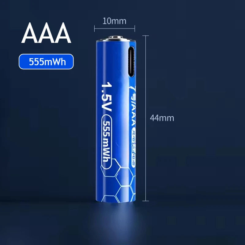 1-20 قطعة USB AAA 1.5 فولت 555 مللي أمبير بطارية قابلة للشحن لأجهزة العناية الشخصية، فرشاة الأسنان الكهربائية، فرش الوجه