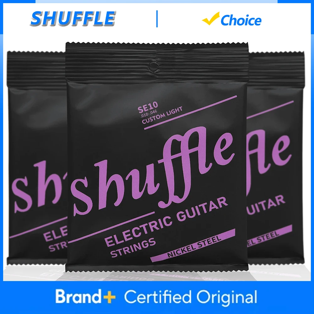 SHUFFLE SE10 سلاسل الغيتار الكهربائي سداسية عالية الكربون الصلب الأساسية سلاسل الغيتار أجزاء الغيتار وملحقاتها 1/5/10 مجموعات #1