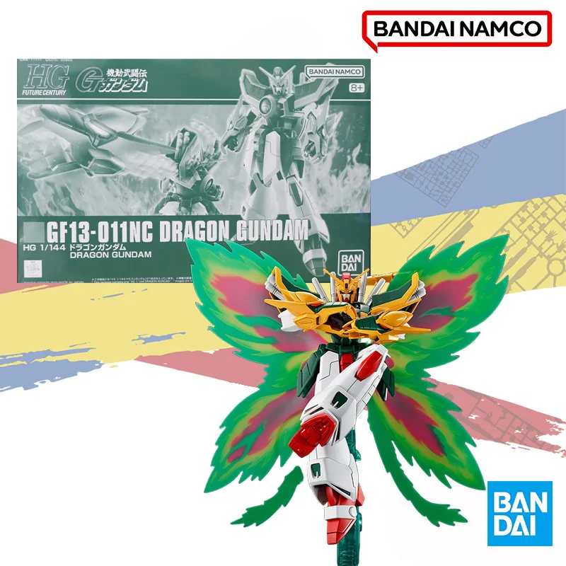

Bandai Original HG 1/144 Original box GF13-011NC DRAGON GUNDAM Aninm full Action Assembly Figure Model Toy Gifts for KIDS SET