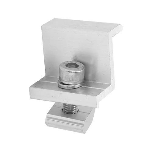 Soporte Z de montaje Solar, abrazaderas de montaje de Panel Solar de aluminio, abrazaderas laterales de montaje Pv, componentes de soporte fotovoltaico de 30-40mm, 10 Uds.