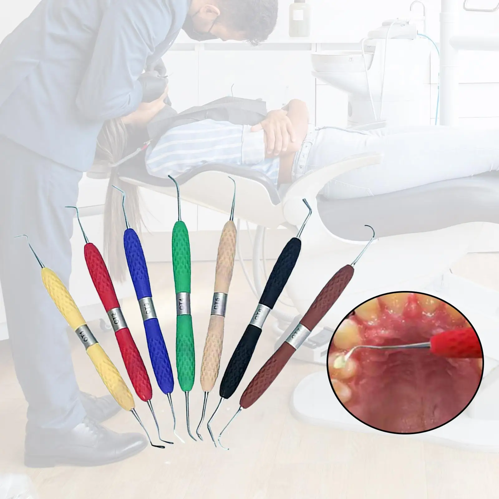 7x e Instrumento de llenado Relleno Mango grueso restaurador para