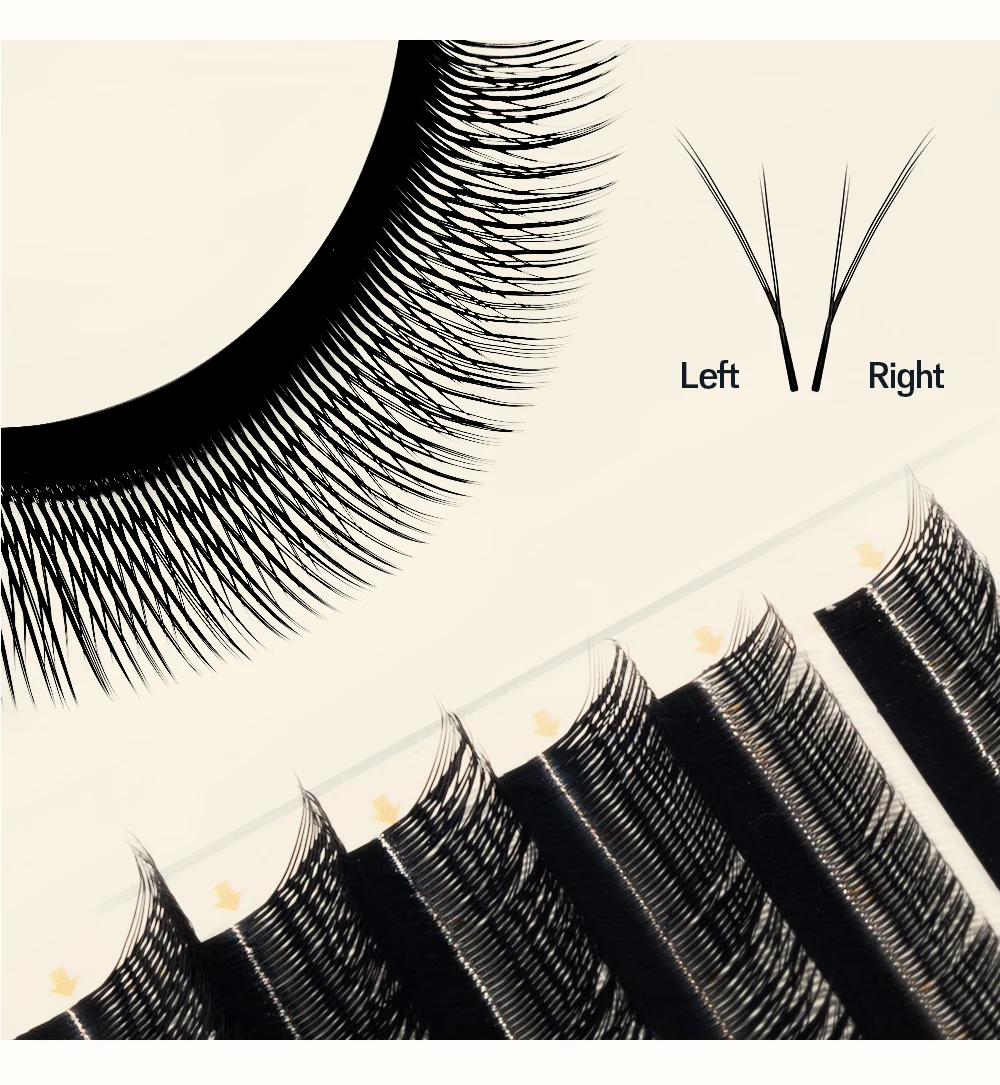 NATUHANA Fox YY-förmige Wimpernverlängerung, mattschwarz, natürlich, weich, YY-Falsche Wimpern, vorgefertigte Volumen-Fächerwimpern für Make-up-Tools – Detail 8