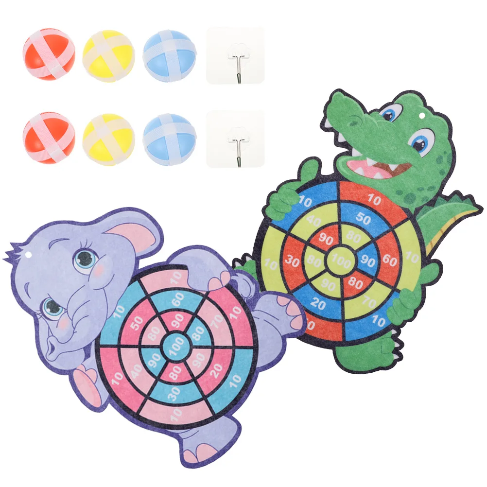 2 Sets Various Sticky Ball Dart Board Child Plastic Kids Indoor Sports Toys