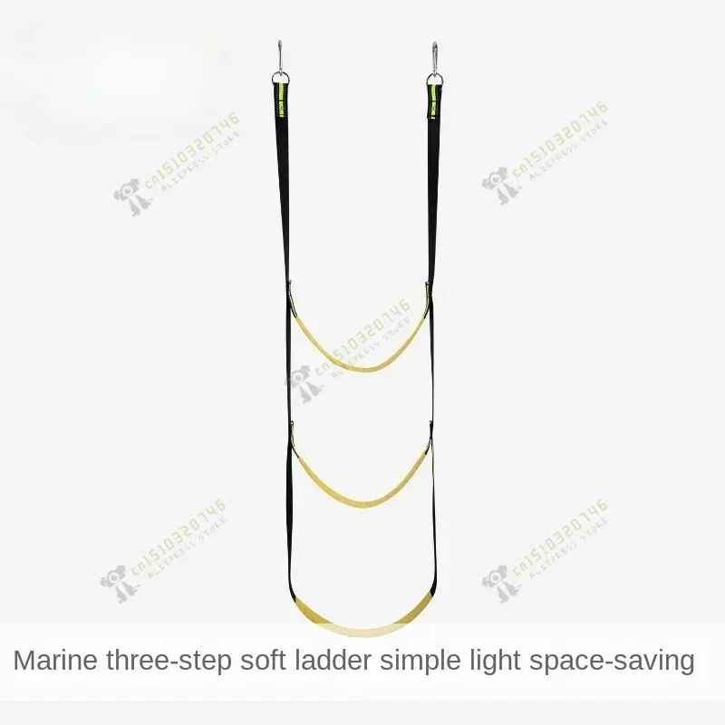 Marine soft ladder, three steps, trampoline up and down ladders, yacht assault boat floating platform, climbing ladders