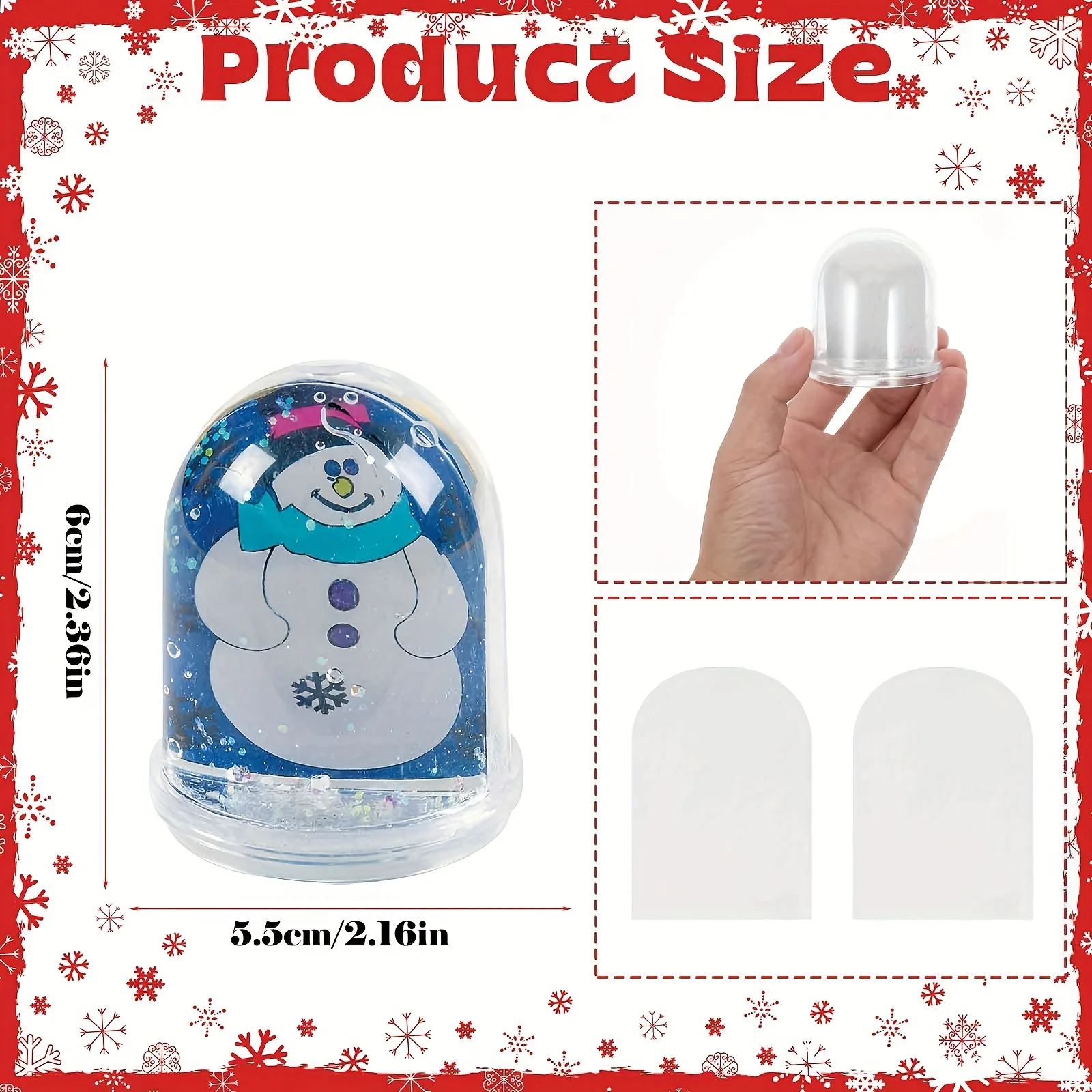 Snow globe photo frame, Christmas snow globe kit, make your own snowman, etc., DIY Christmas decorations craft kit, crafts