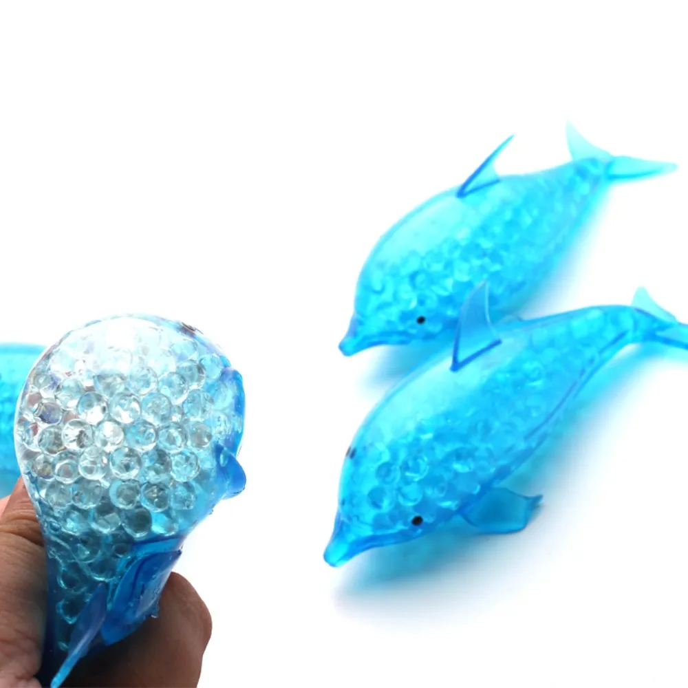 Durable TPR Shark Stress Balls Blue Soft Stretchy Stress Squish Ball Stretchy Sea Animal Squeeze Toys Adults
