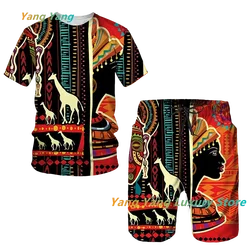 New Ethnic Totem Print African Style Summer Kid T shirt  Men T-Shirt Top Men Clothing Casual Vintage Oversized Fashion Outfits