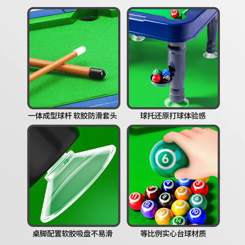 Jogos de Bilhar para Crianças, Snooker Toy para Crianças, Home Party Table Sports Game, Pais e Filhos, 6 tipos de brincadeiras, Presentes para Crianças, Novo