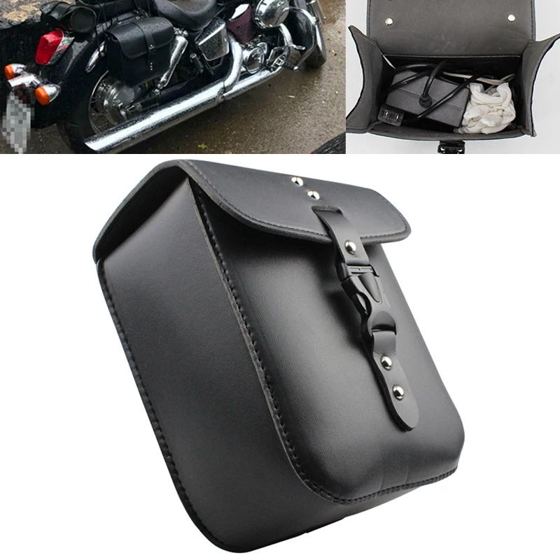 Para HONDA Rebel 500 1100 CMX1100 CMX 1100, accesorio, bolsa para manillar de motocicleta, alforjas de cuero PU, bolsa de herramientas de