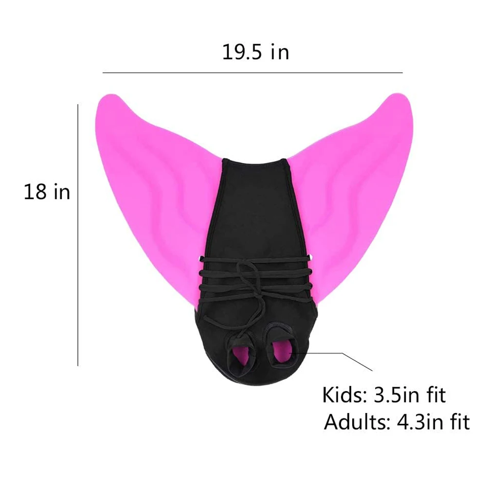 Swimming Mermaid Tail Diving Foot Flippers Pool Training Submersible Snorkeling Kids Adult Children Water Sports Fins Equipment