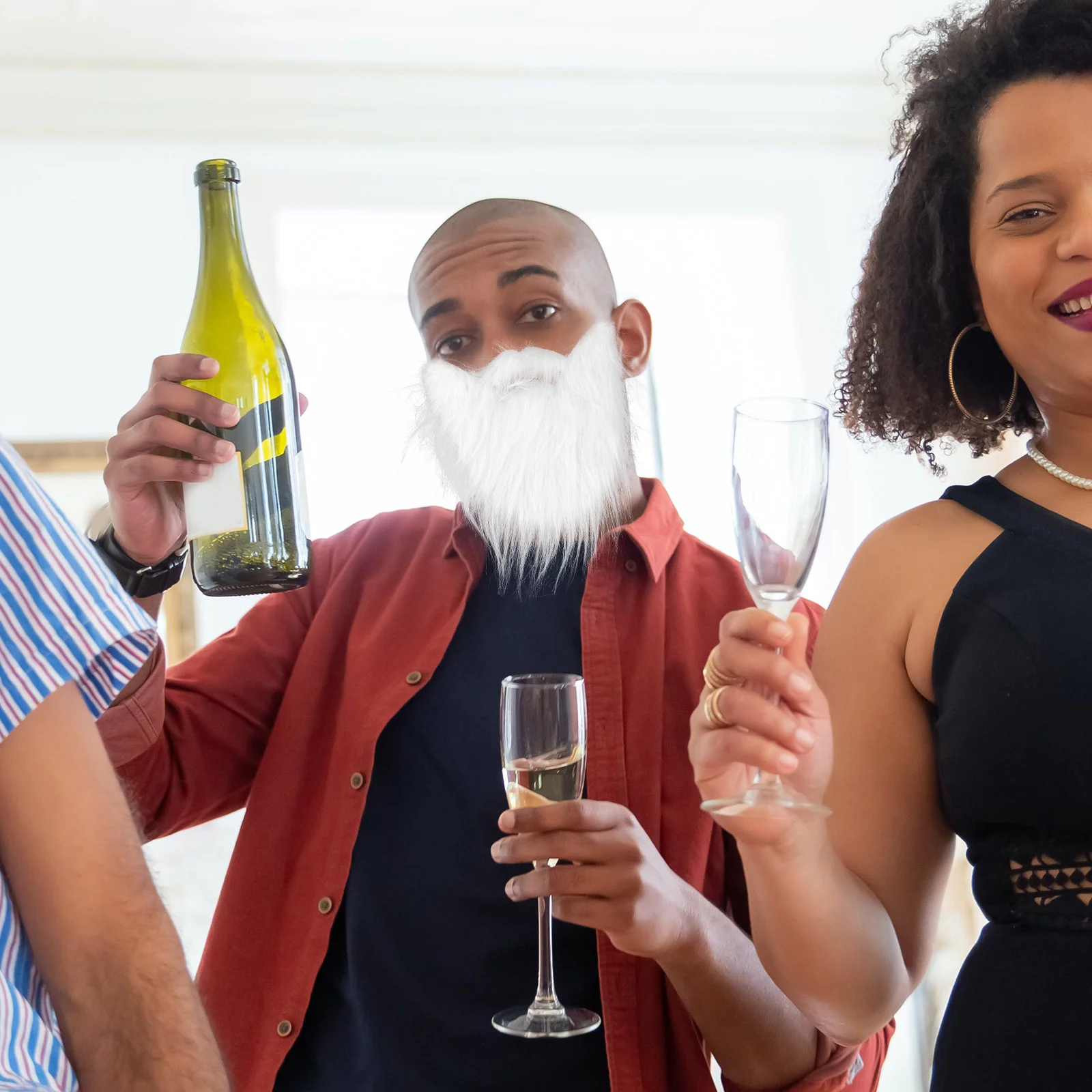 4pcs Cosplay Beards Performance Fake Beard Cosplay Prop Party Costume Accessories