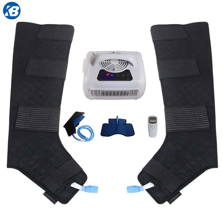 Knee leg foot arm painrelief therapy pad cryo recovery hot cold ice compression physical system machine