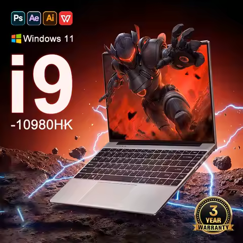 Xiaman Windows 11 Portable Core i9 10980HK Gaming Laptop Computer 16GB RAM 1TB SSD PC Gamer 1920*1080P Office i9 Gaming Notebook