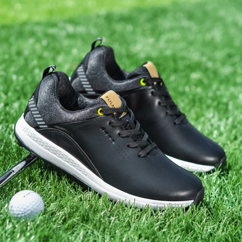 Buty golfowe męskie noszą treningowe spacery na świeżym powietrzu materiały golfowe trampki antypoślizgowe sportowe obuwie golfowe trenerzy buty