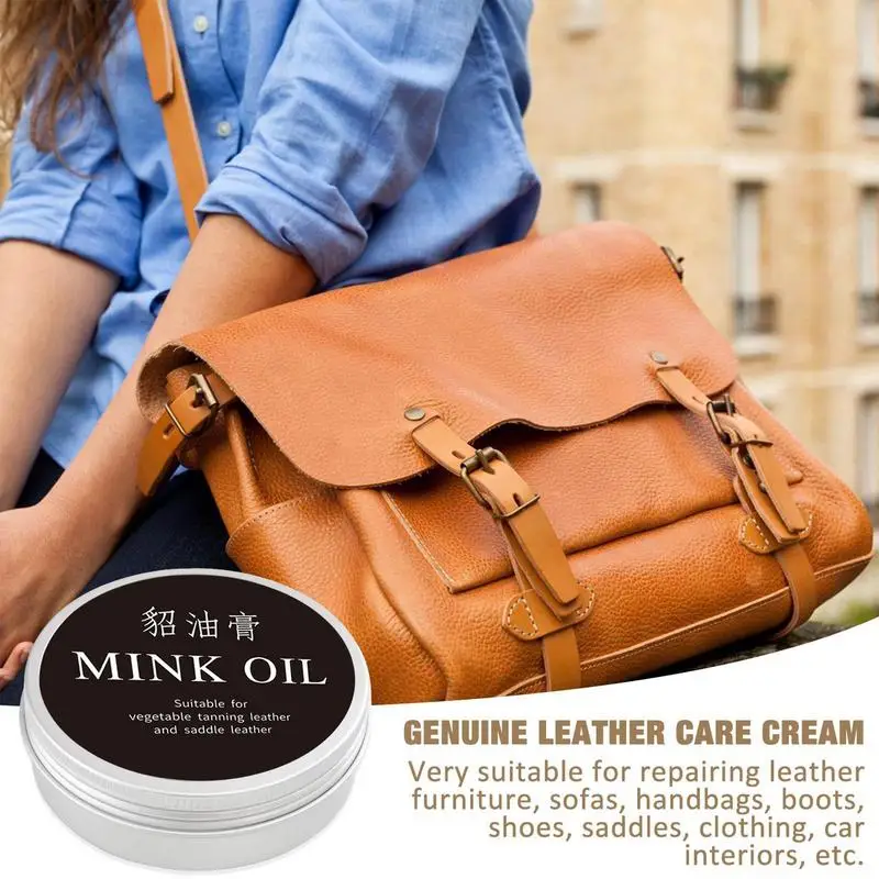 Leather Care Cream Bag Refurbishing Agent Furniture Maintenance Paste Car Seats Colour Restorer Balm With Mink Oil Home Supplies