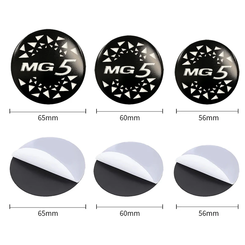 4pcs 56/60/65mm Alloy Car Styling Wheel Hub Center Stickers for MG MG5 Logo MG3 MG6 MG7 HS ZS GT HECTOR ONE Auto Decoration