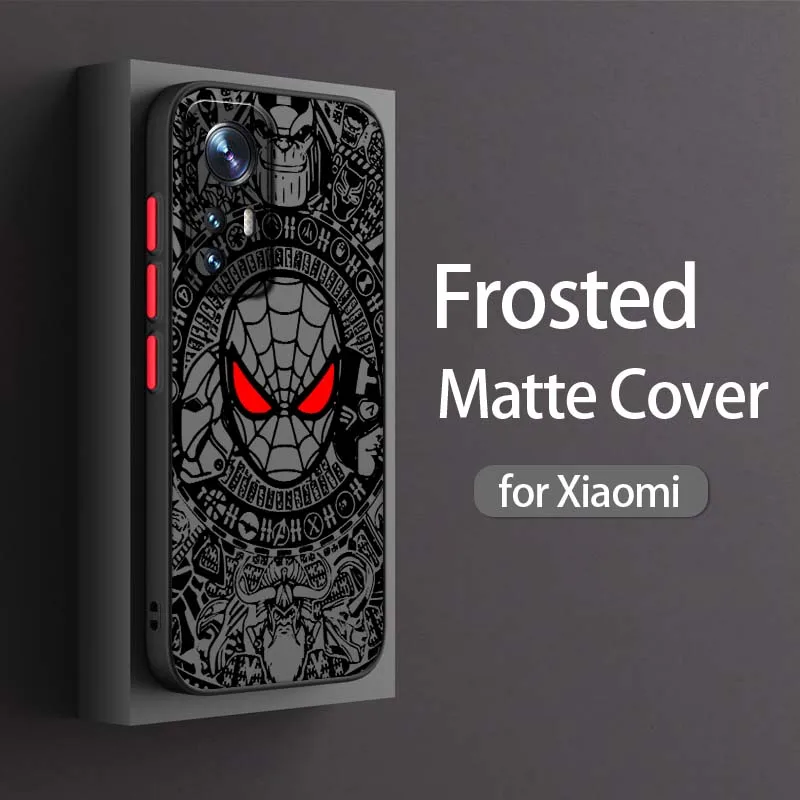 شعار Marvel Spider Man لـ Xiaomi 14T 13T 13 12T 12 12S 11T 11 11i 10 10T Ultra Pro Lite حافظة هاتف شفافة بلوري #6