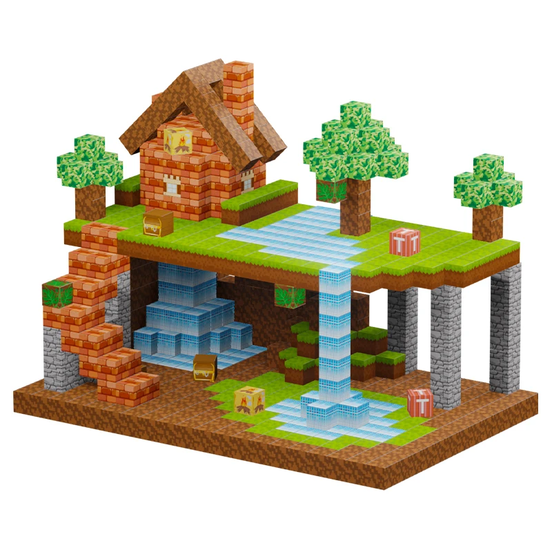 ของเล่นแม่เหล็ก ของเล่นปริศนาสร้างสรรค์พร้อมตัวละคร บล็อกตัวต่อ ABS เหมาะสําหรับการก่อสร้างและการสร้างสรรค์ เหมาะเป็นของขวัญ