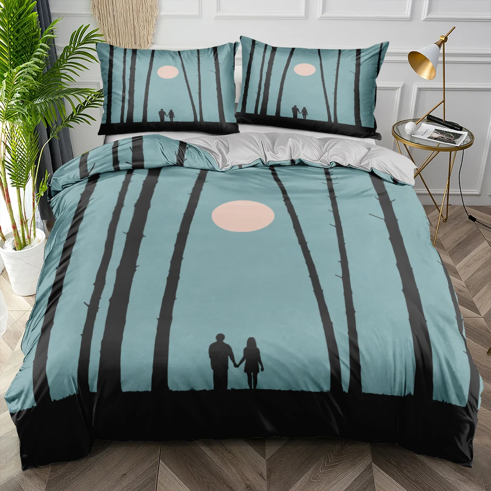 3D Custom Design Valentine Day Bedding set Sweet Lovers Duvet cover sets Quilt case King Queen King Full Twin Size Home Textile