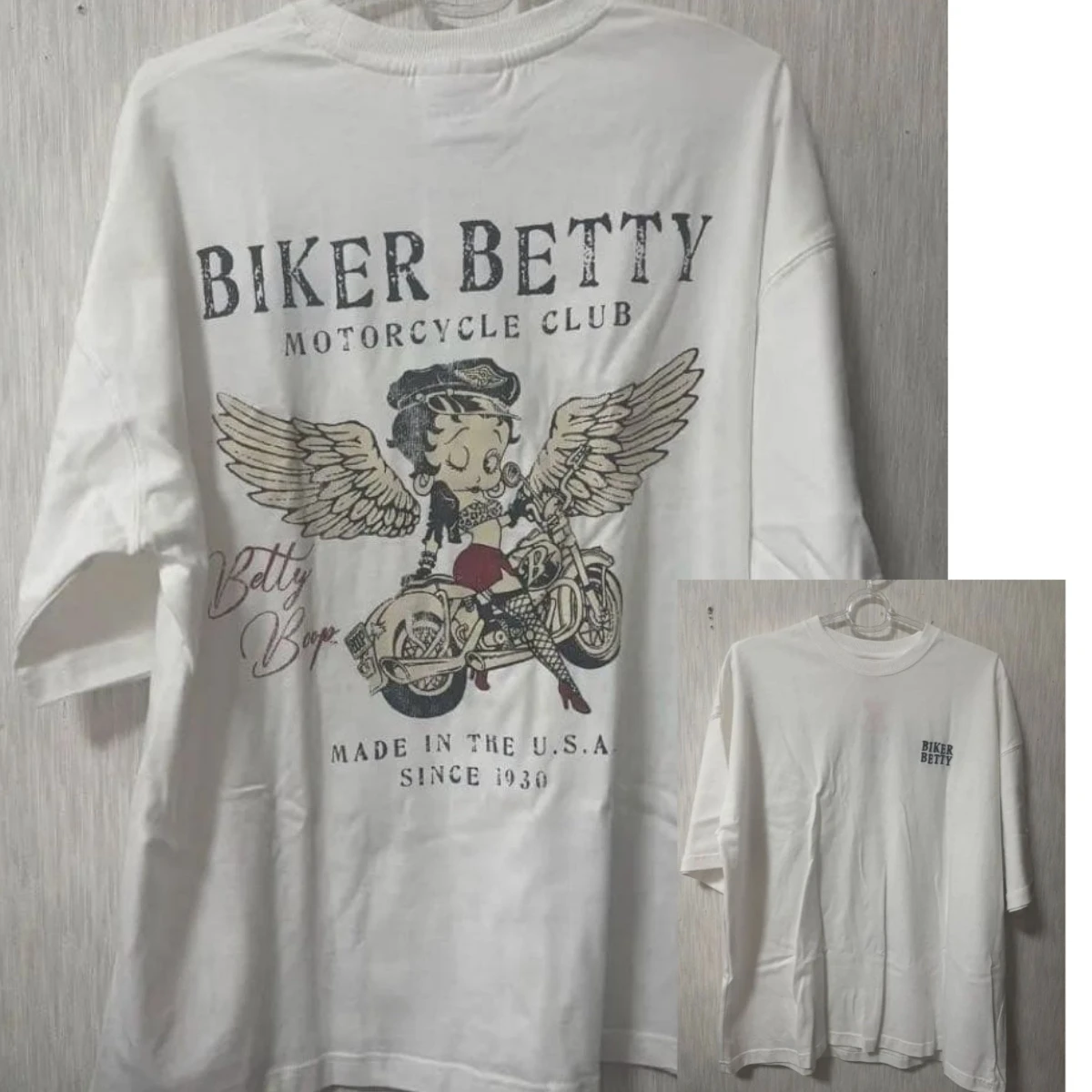 BIKER BETTY MOTORCYCLE CLUB Betty Boop T-Shirt Cotton Graphic Tee Men Women Summer Streetwear