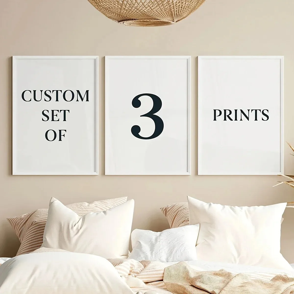 Custom 3pcs photo canvas Poster as personalized gift 3pc Personalized custom photo Poster Wall Art festival birthday gift