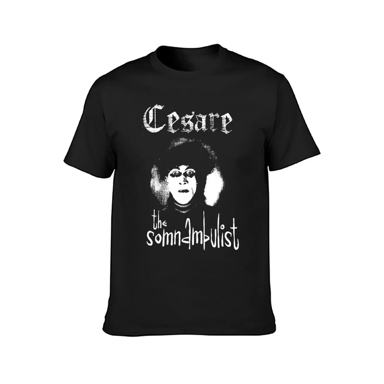 Legrační dárky pro  skříň z dr. caligari retro vintage tričko bavlna grafické tees oversizeds černá t košile pro muži